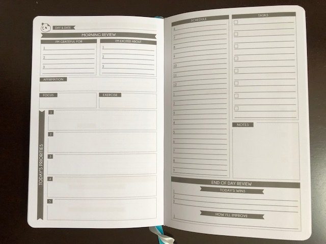 daily view of panda planner
