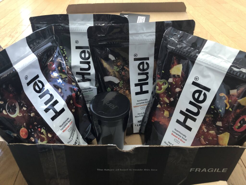 Package of Huel Hot and Savory with four bags